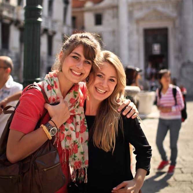 study abroad students pose for a photo