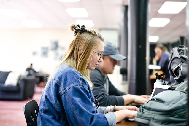 Toccoa Falls Student Studying