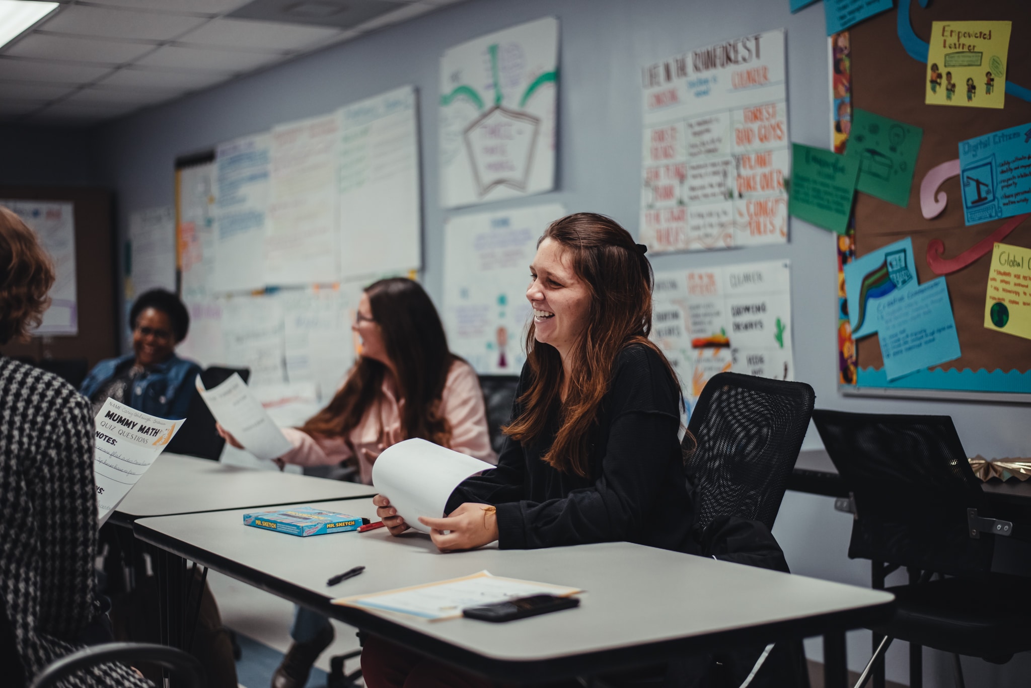 Toccoa Falls College student teacher in classroom