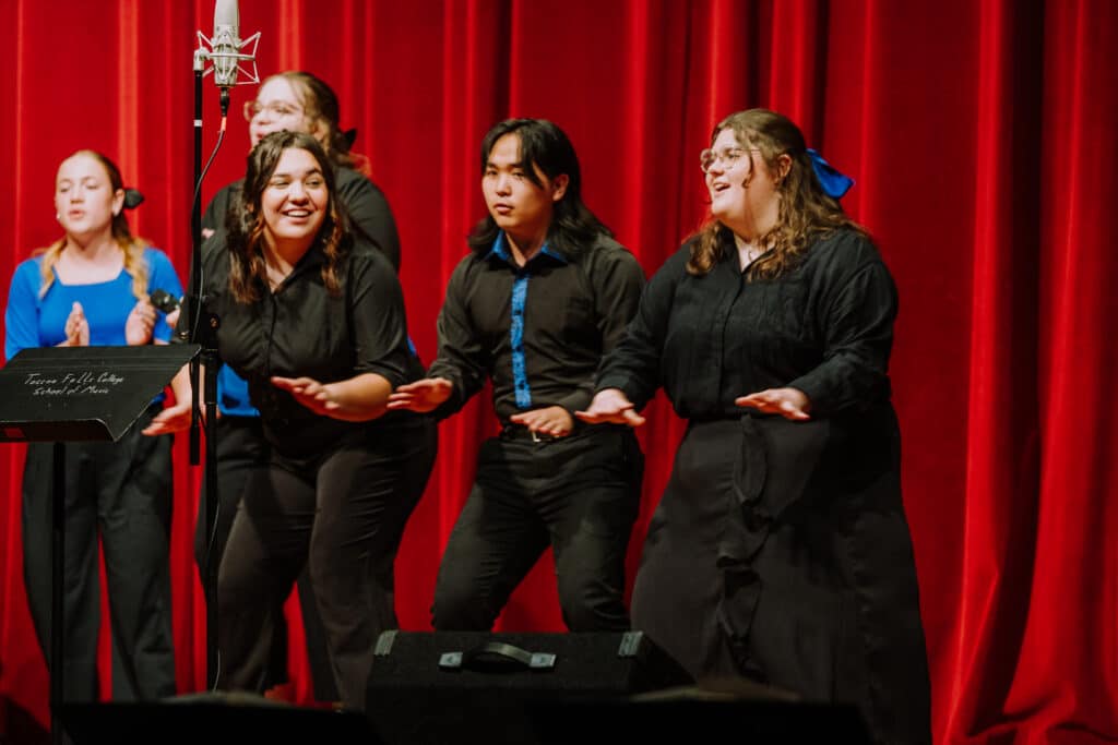 Students performing.