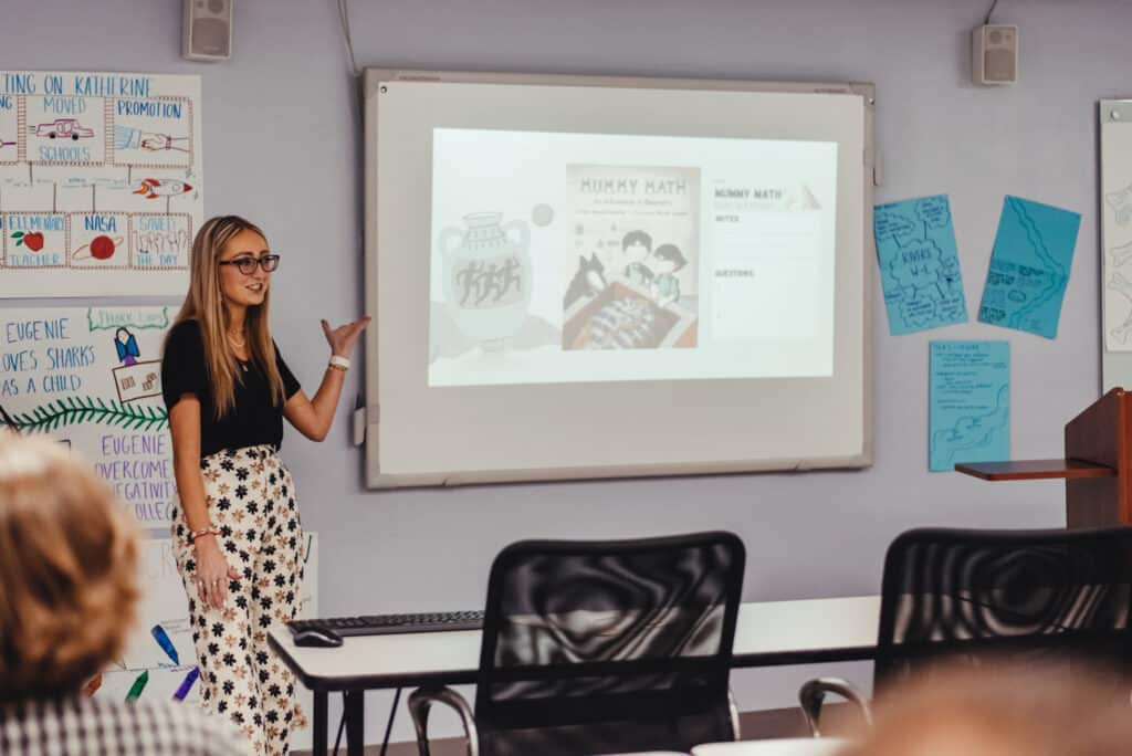 Toccoa Falls College teacher in classroom