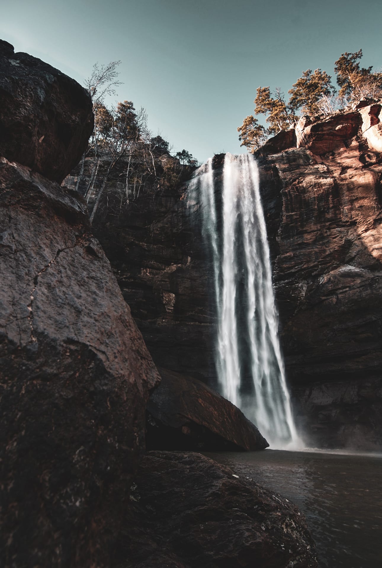 Toccoa Falls from the bottom