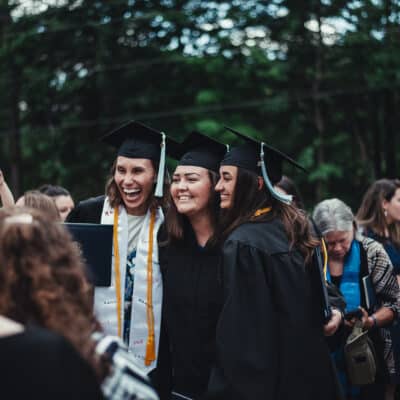 Three Toccoa Falls College graduates pose for a picture