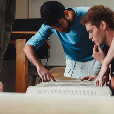 Students studying together