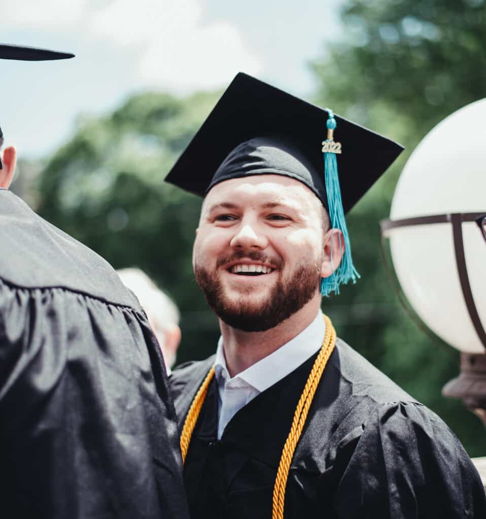 student at graduation