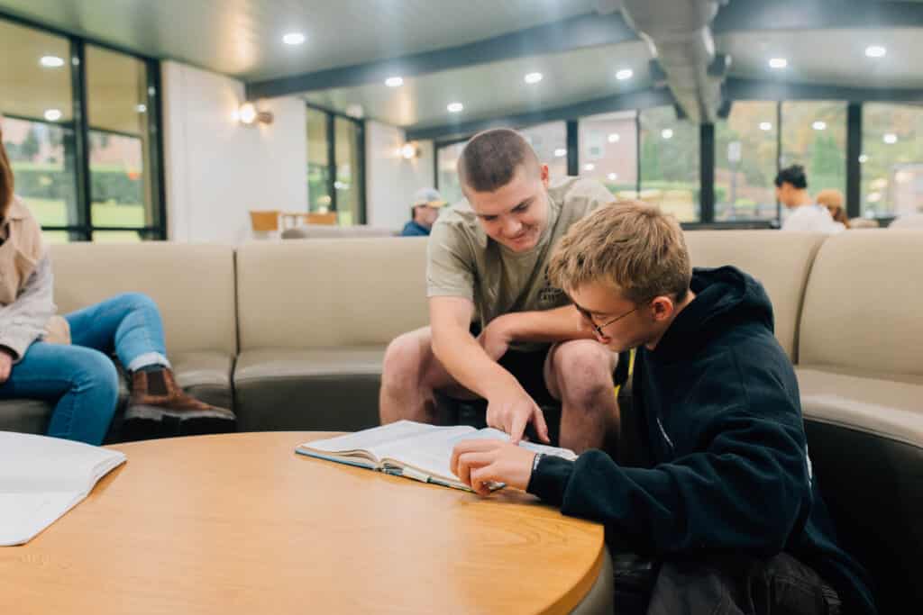 students working