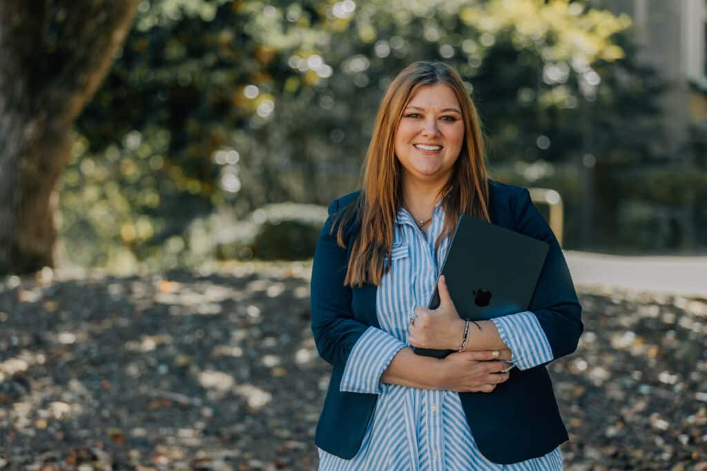 business woman with laptop