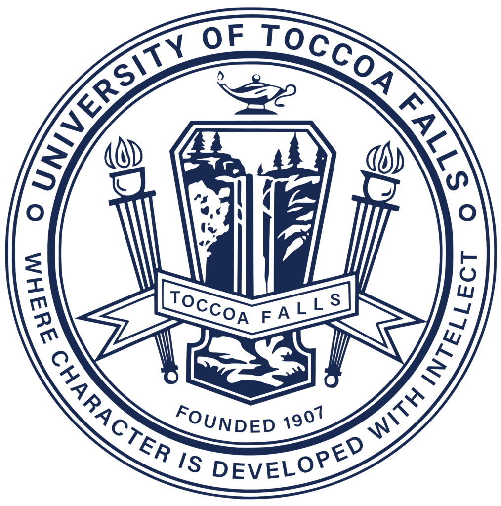 UTF Seal: University of Toccoa Falls Where Character is Developed with Intellect